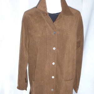 Erika Studio Women's Button-up Shirt size L/ Brown